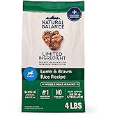 Natural Balance Limited Ingredient Puppy Dry Dog Food with Healthy Grains, Lamb & Brown Rice Recipe, 4 Pound (Pack of 1)