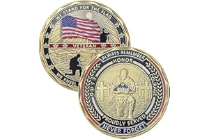 Glamtune US Veteran Challenge Coin Military Prayer Commemorative Coin
