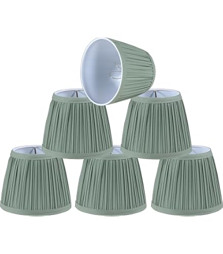 Pack De 6 Pantallas De Tela Para Lámparas - Montaje En Abrazadera, Para Bombillas Pequeñas A B C F P, Decoración Hogar