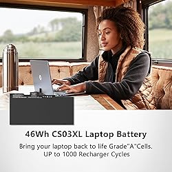 COWOOGMZ CS03XL Battery Replacement for HP