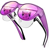 Paukis Polarized Sunglasses Over Glasses Women, Fit Over Glasses Sunglasses,Cat Eye Trendy Sun Shades UV400 Protection