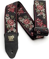 Ernie Ball Red Rose Jacquard Guitar Strap Polypropylene 41-72in