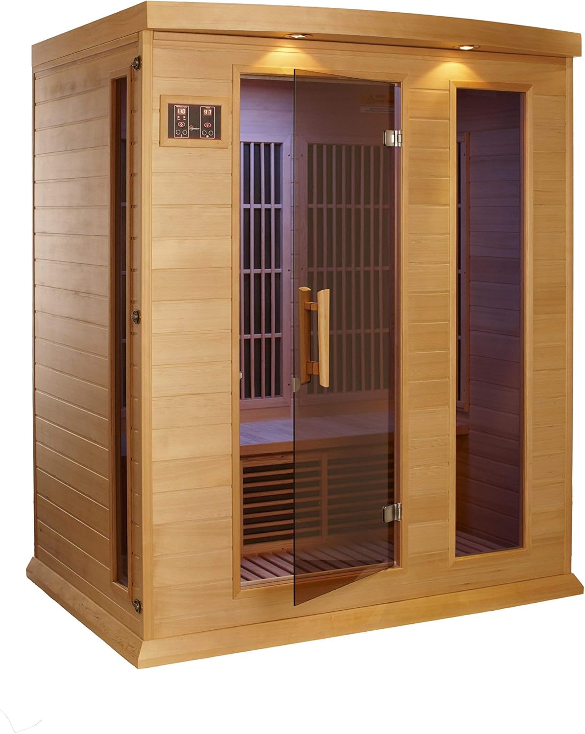 outdoor steam rooms on Dynamic Saunas Maxxus 3 Per Low Emf Far Infrared Carbon Canadian Hemlock Sauna Garden Outdoor Amazon Com