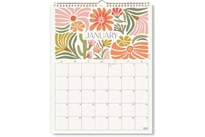 S&O Desert Garden Wall Calendar from January 2026-June 2027 - Tear-Off Monthly Calendar - 18 Month Academic Wall Planner - Ha