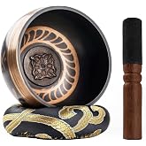 DOMESTAR Handmade Tibetan Singing Bowl Set with Striker, Cushion &amp; Pouch | Sound Bowl for Yoga Meditation, Stress Relief, Chakra Healing, Sound Therapy, Spiritual Gatherings, Mindfulness Practice Kit