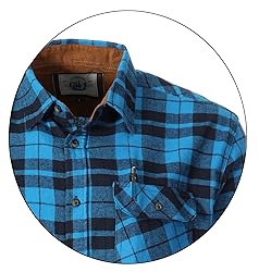 Gioberti Men's Brushed Flannel 100% Cotton Plaid