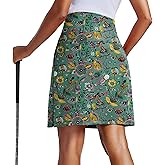 PINSPARK 20" Skorts for Woman Knee Length UPF 50+ Golf Skirts with 3 Pockets High Waisted Athletic Tennis Skort Casual Skirt