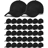 Foaincore 36 Pack Blank Baseball Cap Bulk Adjustable Back Strap Sublimation Hats Plain Unisex Trucker Hat for Men Women