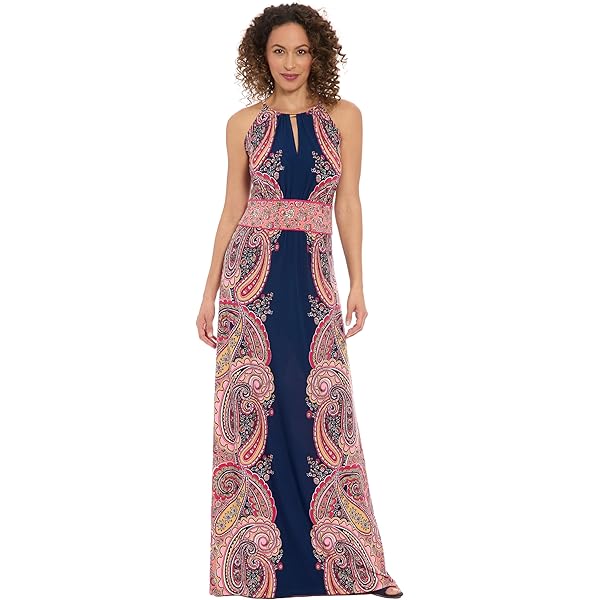 【週末限定値下げ】 shelly dress London Times Women's Sleeveless Shift Dress, Pink/Sap Green