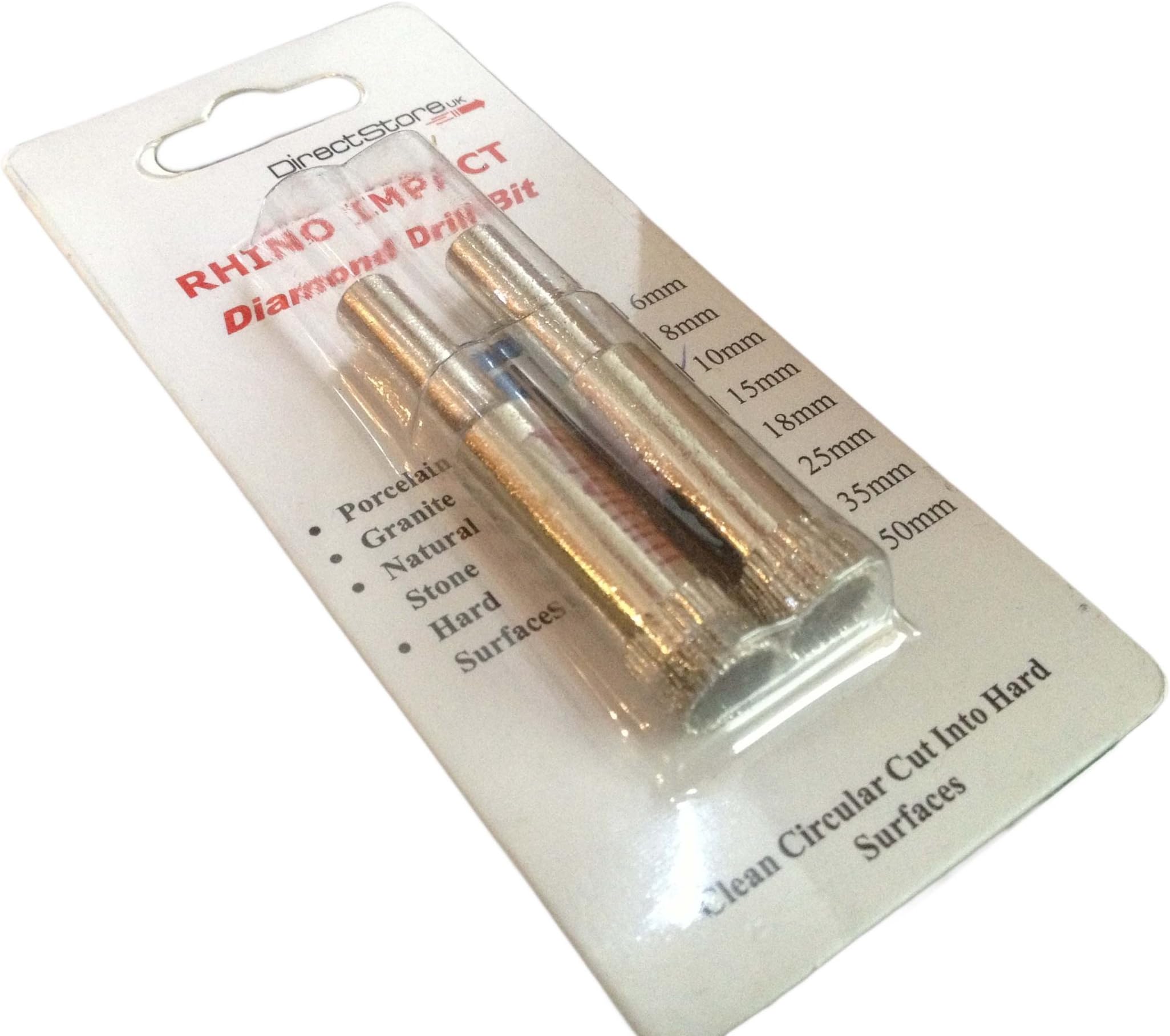 Rhino Impact Diamond Drill Bit 8mm 5/16" Twin Pack