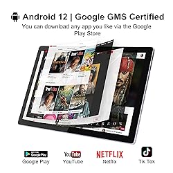 BYYBUO Tablet 10.1 inch, 2 in 1 Android 12 Tablets