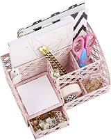 EXERZ Desk Organiser Mesh Desk Tidy Caddy Turquoise 7 Compartments view 7