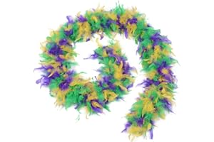 Handy Lidy 60g 72" Long Light Weight Chandelle Feather Boa Women Adult Turkey Boas for Party Costume