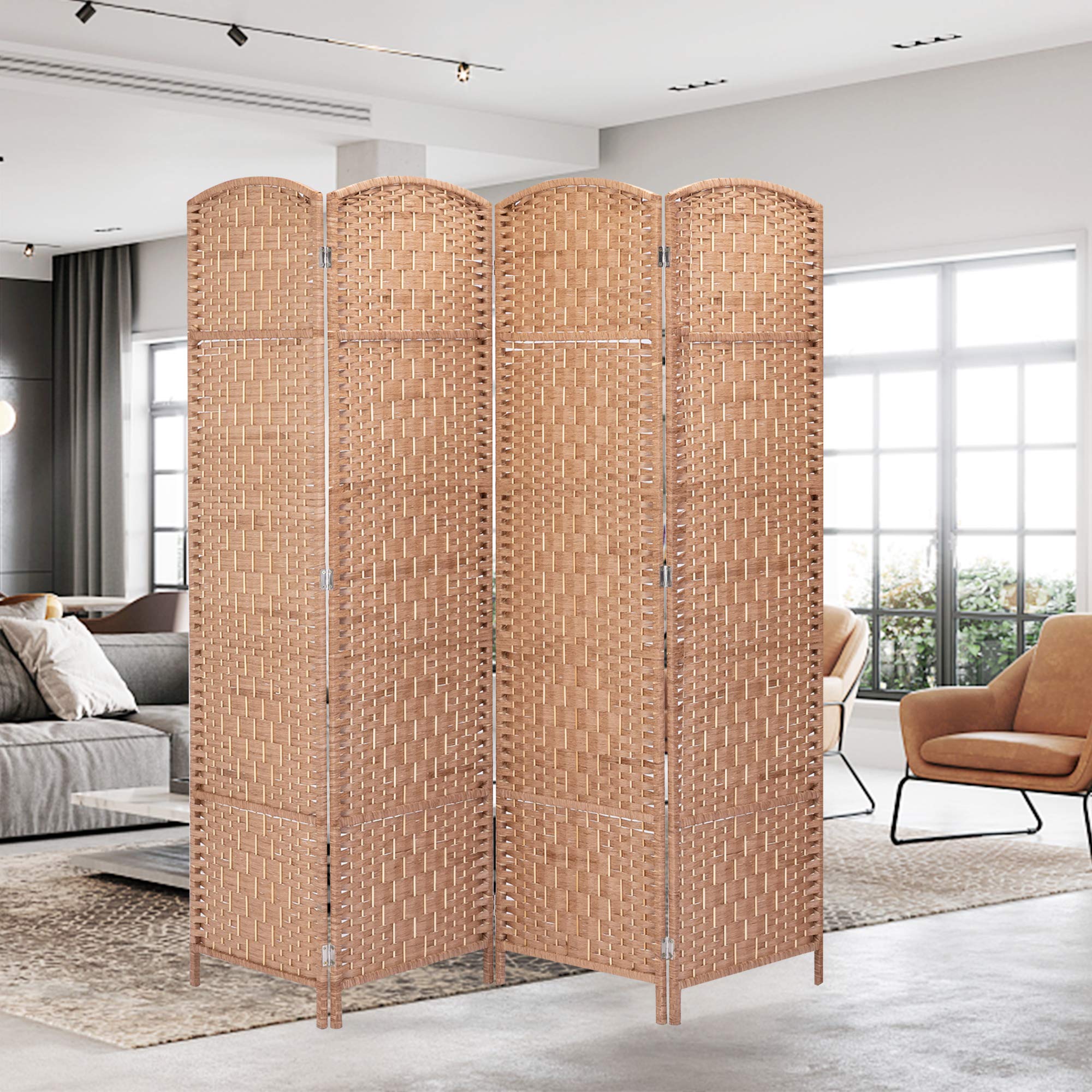 Buy SIM Folding Screen Room Divider 4 Panel, 6Ft 19.7" Wide Partition Room Dividers Freestanding
