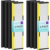 Filter C for Guardian Air Purifier, FLT5000 Filter Replacement Compatible with AC5000, AC5000E, AC5250PT, AC5350B, AC5350BCA, AC5350W, AC5300B Air Purifiers, 2 HEPA Filter & 6 Pre-Filters