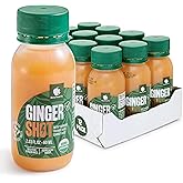 Gourmanity Organic Peruvian Ginger Shots, with Turmeric, Orange and Carrot Juice for Added Wellness, Easy Grab & Go Ginger Shots Bottles, No Additives or Fillers (12 x 2.03oz/60 ml)