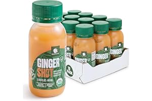 Gourmanity Potent Ginger and Turmeric Shot with Orange and Carrot Juice, Organic Ginger Shots, No Additives (12 x 2.03oz/60 m