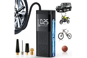 CarPerif Tire Inflator Portable Air Compressor 150PSI 20000mAh Powerful Tire Inflator, 2X Faster Inflation Electric Air Pump with LCD Display for Cars Accessories, Bikes & Motorcycle Tires