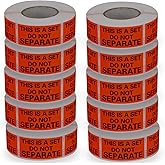 10 Rolls/5000 Labels,This is a Set Do Not Separate,Fluorescent Red Packing Labels(1" x 2")