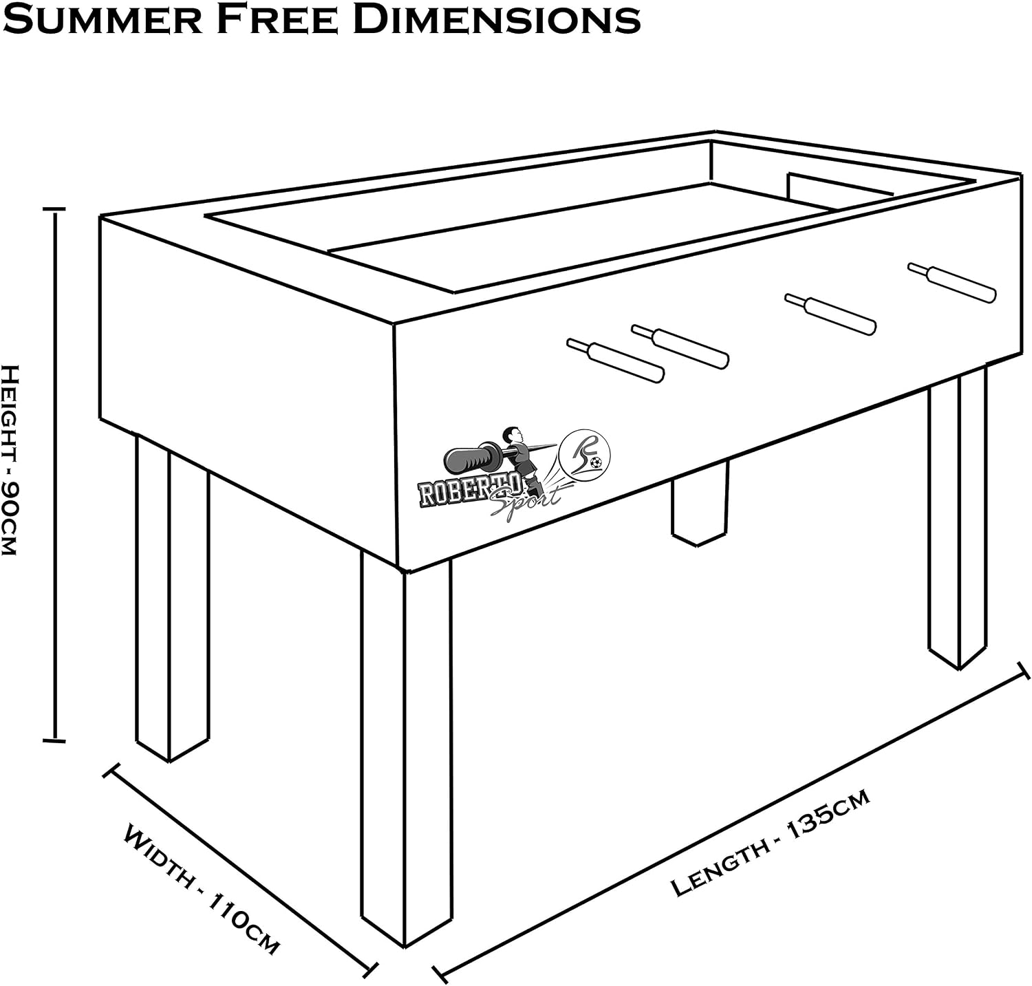 Roberto Sports Summer Free Table Football, Sky Blue, One Size - Image 3