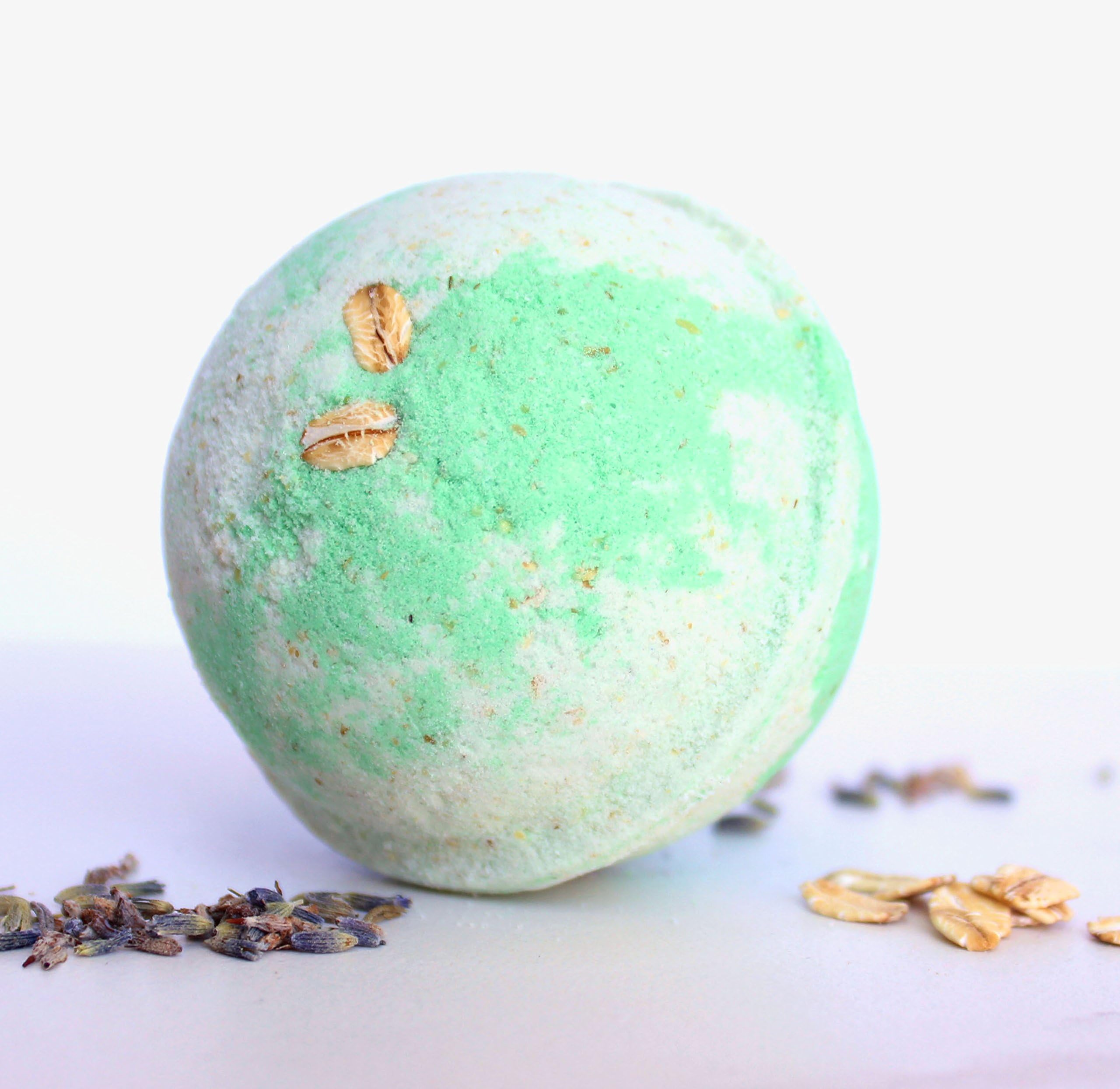 Sensitive Skin Bath Bomb - The Tortoise Lavender Rosemary - Oatmeal Green Tea