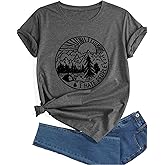 GRTXIN Womens T Shirts Hiking Shirts Women Summer Tops Short Sleeve Graphic Tees Workout Tops