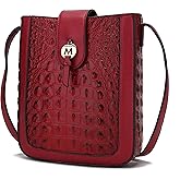 MKF Collection Women's Crossbody Bag, Faux Crocodile Embossed Vegan Leather, Shoulder Bag Handbag purse by Mia K