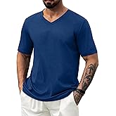NIASHOT Mens T Shirts Short Sleeve Classic V Neck T-Shirt Casual Summer Basic Tee Shirt