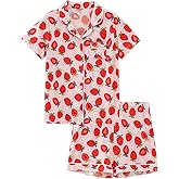 BambooBud Women's Pajamas Set Family Matching Pj Short Sleeve Tops Shorts Pjs Button Down Sleepwear