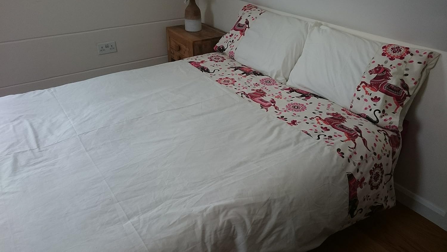 King Size Duvet Cover Fully Opening with Zip on Three Sides, Two