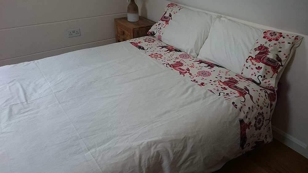 King Size Duvet Cover Fully Opening with Zip on Three Sides, Two