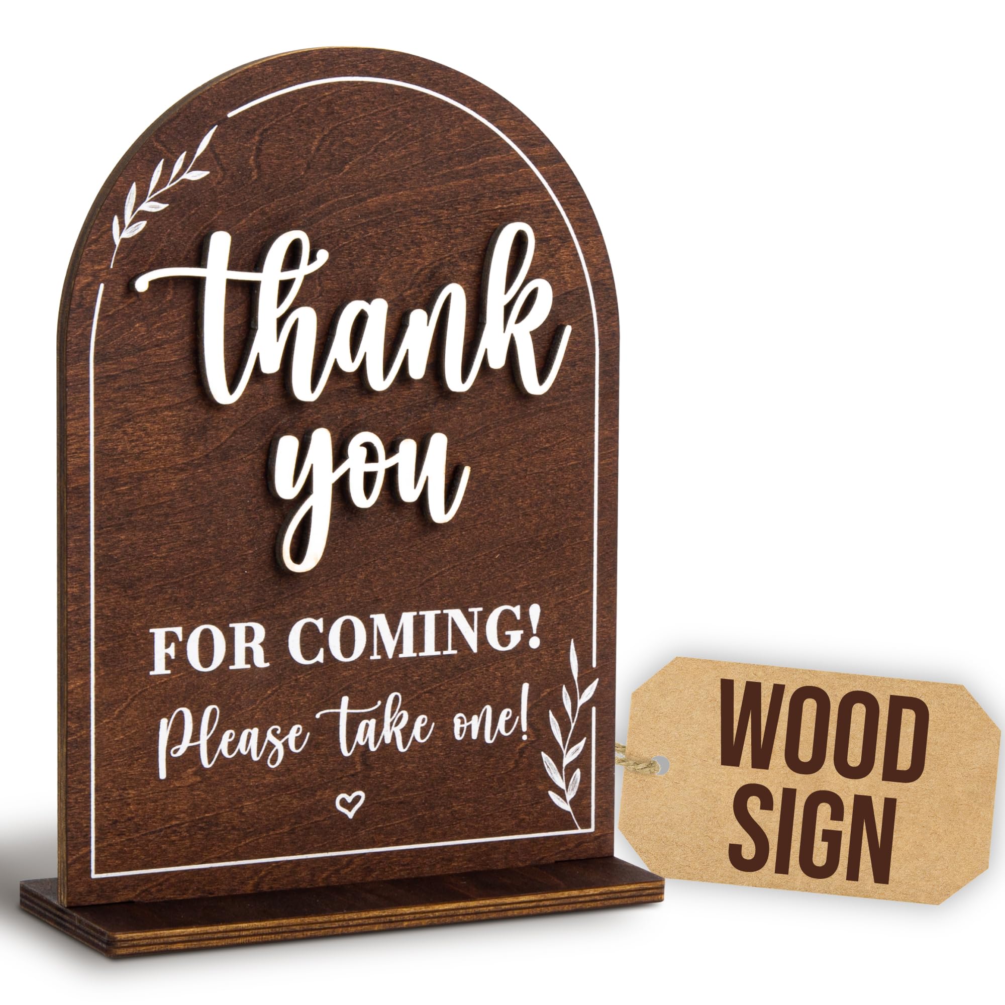 Photo 1 of Woodamore Please Take One Sign With Stand - Thank You For Coming Favors Sign For Wedding, Bridal Shower Or Baby Shower