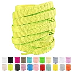 LUOFMISS 2 Pairs Flat Shoe Laces 5/16" Athletic