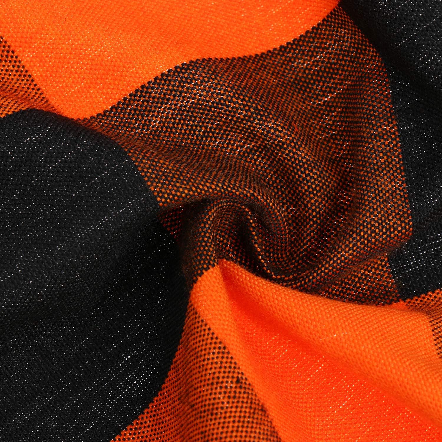 Wusteg 8 Packs Fall Place Mats Halloween Table Place Mats Cotton Family Tabletop Cloth Orange Black Buffalo Chech Plaid Decor Cloths for Home Restaurant Outdoor Daily Use, 15.7 x 23.6 Inches: Home & Kitchen