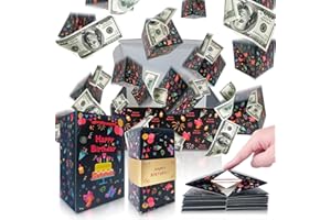Birthday Suprise Money Box, Funny Pop Up Cash from Money Case for Women Men Surprise, DIY Novelty Luxury Folding Bouncing Mon