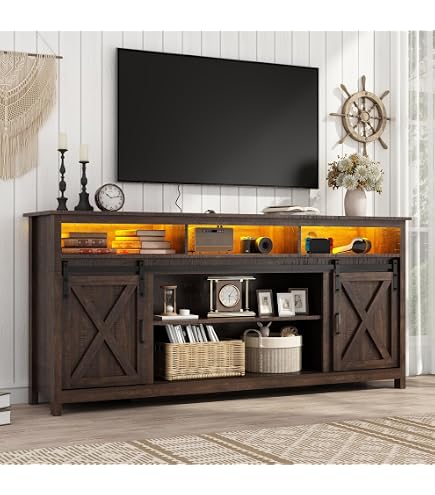 Amazon.com: Vinctik 6&Fox 57In Wooden Farmhouse Entertainment