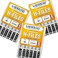 Dental Endodontic 31mm Endo H Files (3 Packs of 6) (18 Total Stainless Steel Hedstrom Files) (#40 Black)