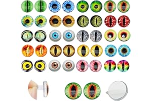 JULIE WANG 100PCS 12MM Self Adhesive Dragon Animal Googly Wiggle Eyes for DIY Craft Sticker School Classroom Arts Crafts Decoration