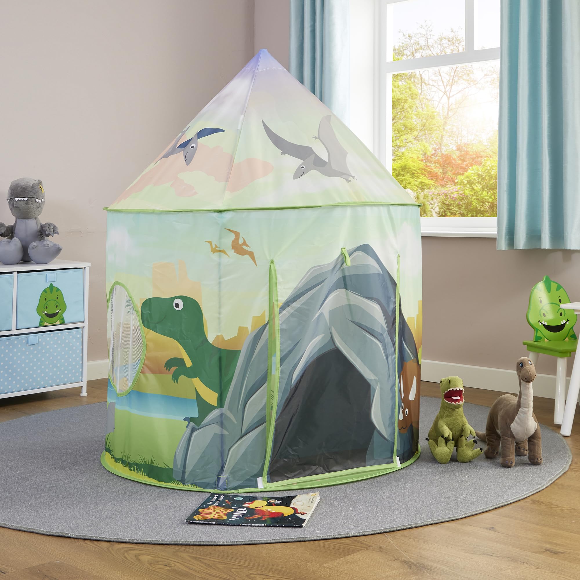 Liberty House Toys Dinosaur Play Tent, Green, Dia100 x H135 cm