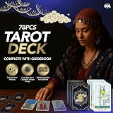 SOL 78pcs Tarot Card Deck and Guide Book for Beginners and Pros view 2
