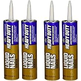 Liquid Nails Heavy Duty Construction Adhesive (LN903), 10 oz, 4 Pack