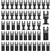LEILUO 50Pcs Oscillating Saw Blades Universal Multitool Blade Set | High Carbon Steel, Contractor Bulk Pack, Plastic, Wood, Multi Tool Accessories, Fits DeWalt, Makita, Milwaukee &amp; More