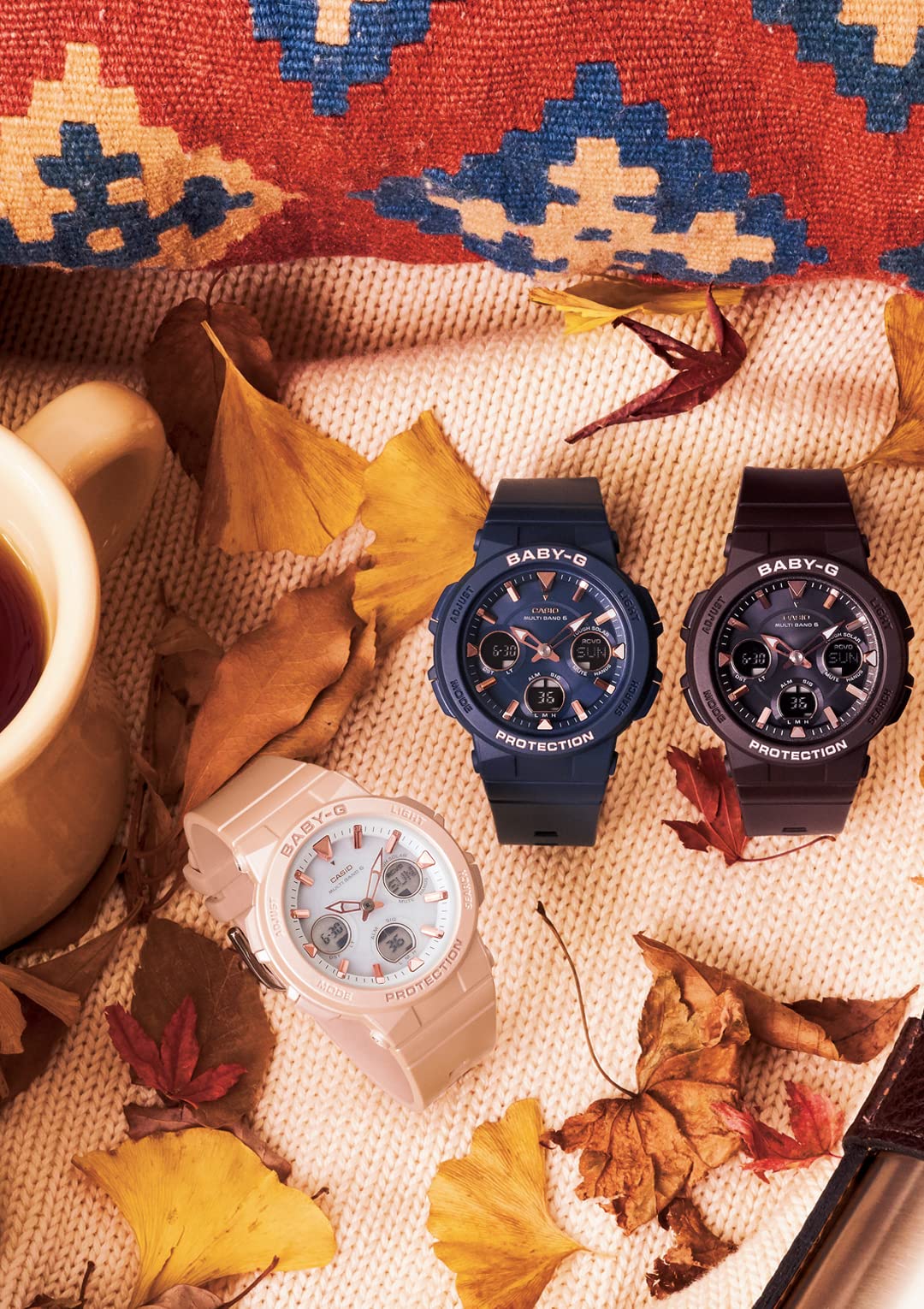 BABY-G(ベイビージー) Casio BGA-2500 Series Beach Traveller Watch, Braun, Wristwatch with shock resistant, radio wave solar