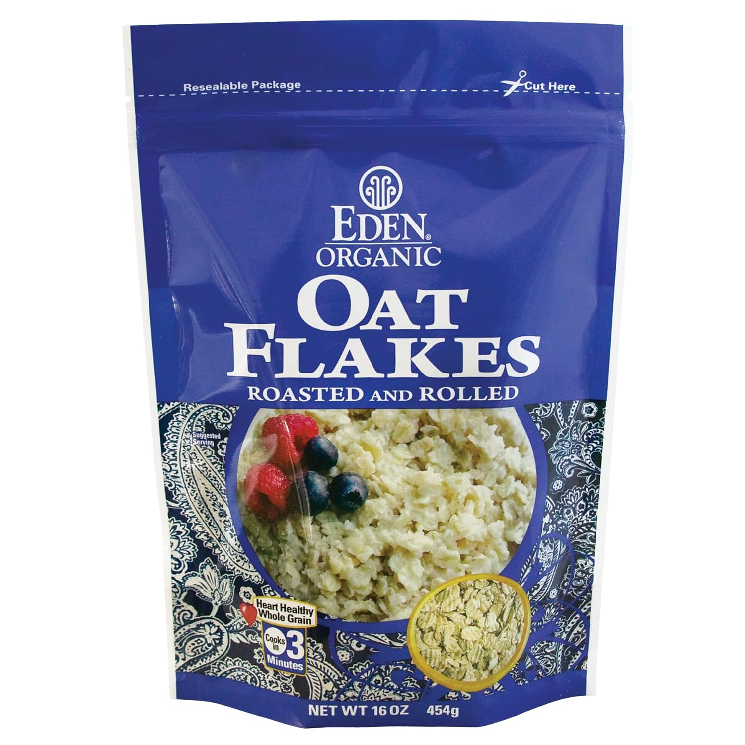 EDEN Oat Flakes, 16 Ounce Pouches (Pack of 6) Granola