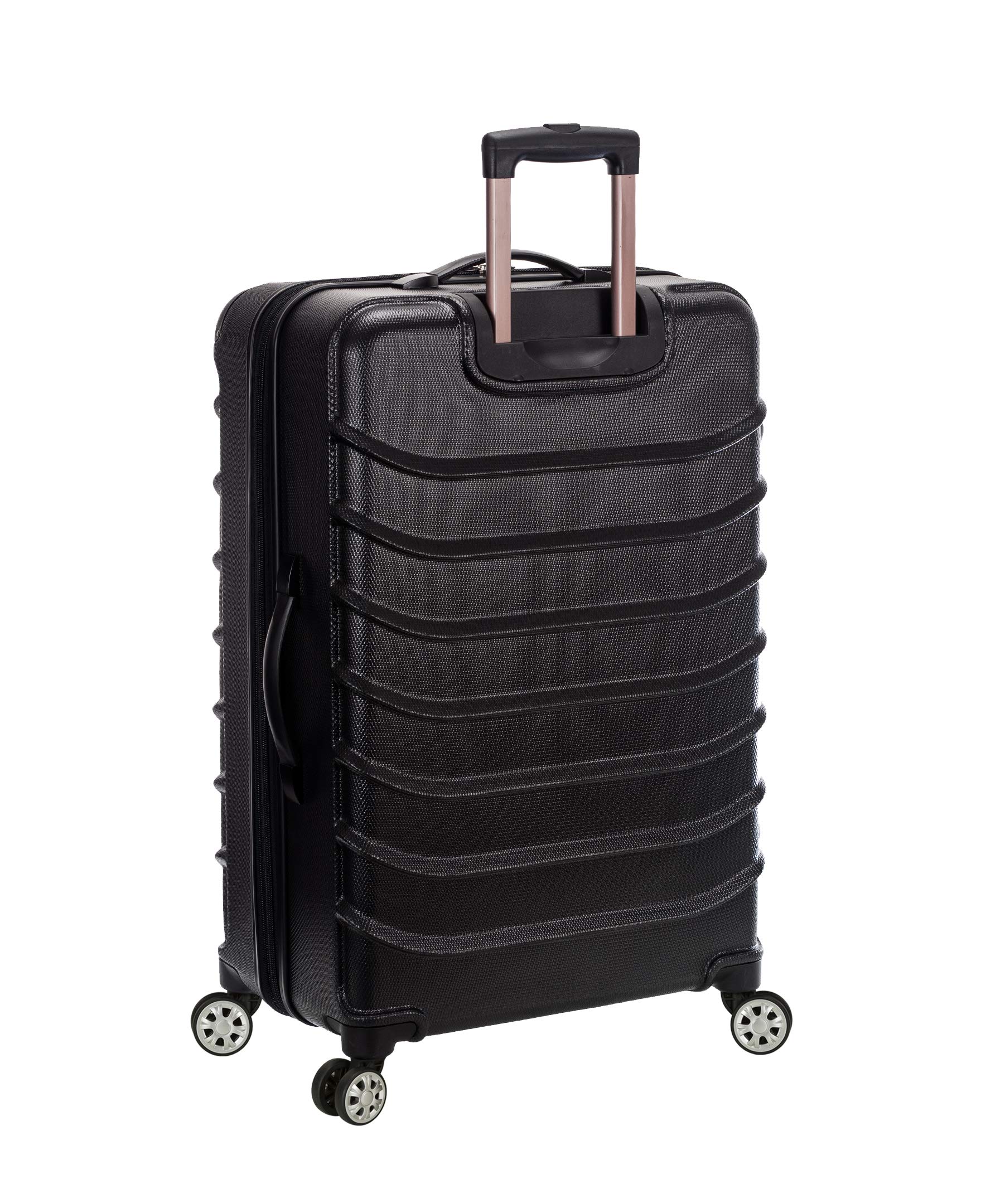 Rockland Speciale Hardside Expandable Spinner Luggage, Black, 2-Piece Set (20/28)