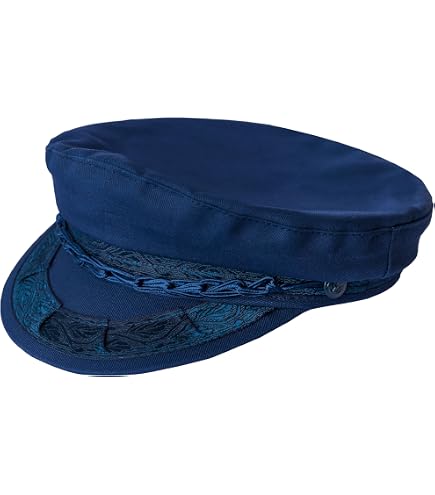 Authentic Greek Fisherman's Cap - Wool - Black - 6 3/4 - (21 1/4