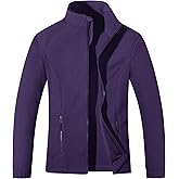 MAGCOMSEN Women's Fleece Jacket Zip Up Coat Lightweight Soft Warm Long Sleeve Jackets with Pockets for Winter