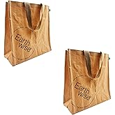 Earthwise Reusable Shopping Bags Heavy Duty Washable Paper - Totes Extra Large 17" H x 17" W x 7" D (Pack of 2)
