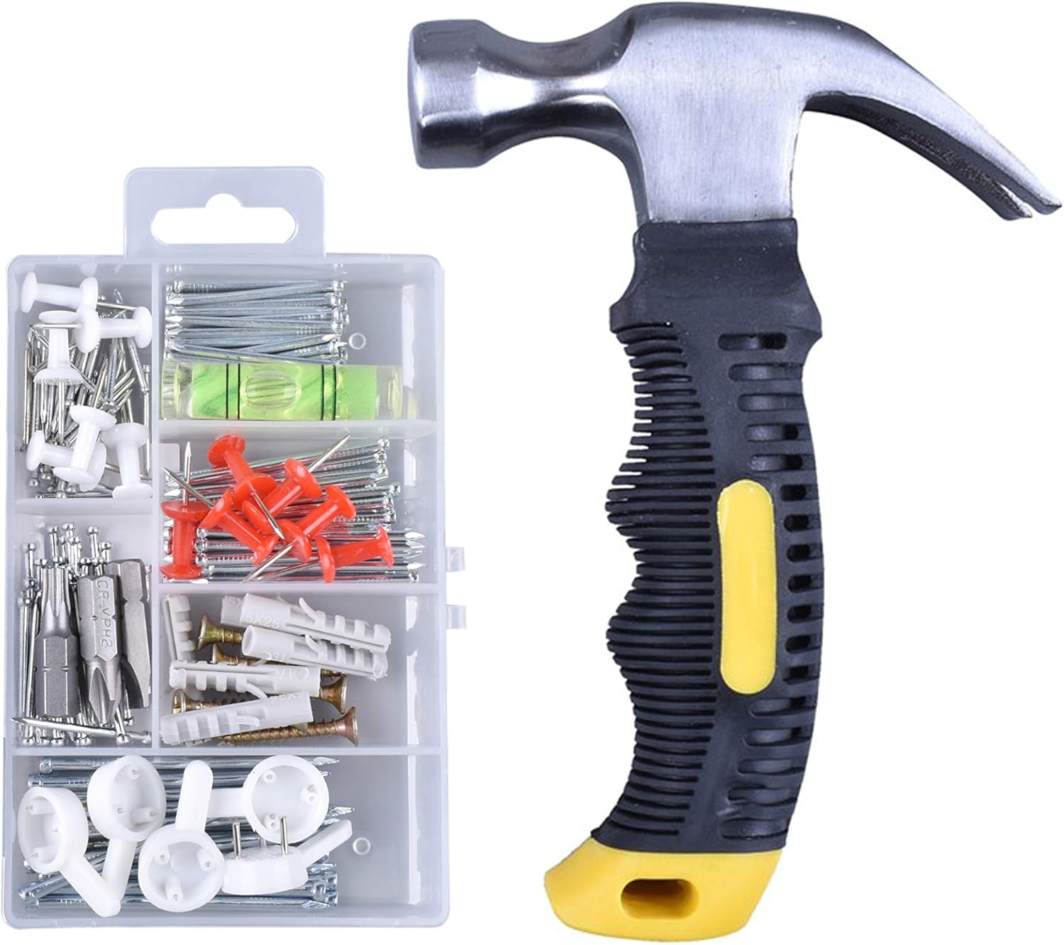 Phillips Drill Bits Non Slip 8 oz Hammer & Nail Assortment Set. Push