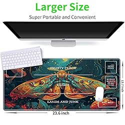 JANENFNA TCG Playmat with Magic Zones 24 x 14